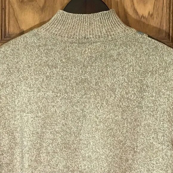 Vtg. Robert Scott Ltd. Tan Argyle Sweater Womens L Silk Wool Blend Mock Neck LS - Picture 6 of 8